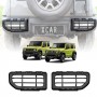 Tail Light Trim for Suzuki Jimny 2018-Onwards Matt Black Rear Lamp Taillight Frame Cover Guard Set of 2