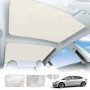 Tesla Model 3 Glass Roof Sunroof Mesh Top Window Sun Blind Shade Sunshade with UV Heat Insulation Film (Cream White)