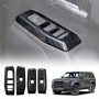 Power Window Control Switch Panel Trim for Toyota Prado 250 Series 2024-2025 Carbon Fiber Style Decor Cover Protector 