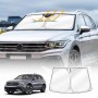 WindScreen Sun Shade for Volkswagen VW Tiguan 2018-2024 Blocks UV Rays Sun Visor Protector Foldable Sunshade