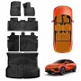 Floor Mats Boot Liner Set for XPeng G6 2024-Onwards All Weather Heavy Duty Cargo Kick Mats Back Seat Protector Cover
